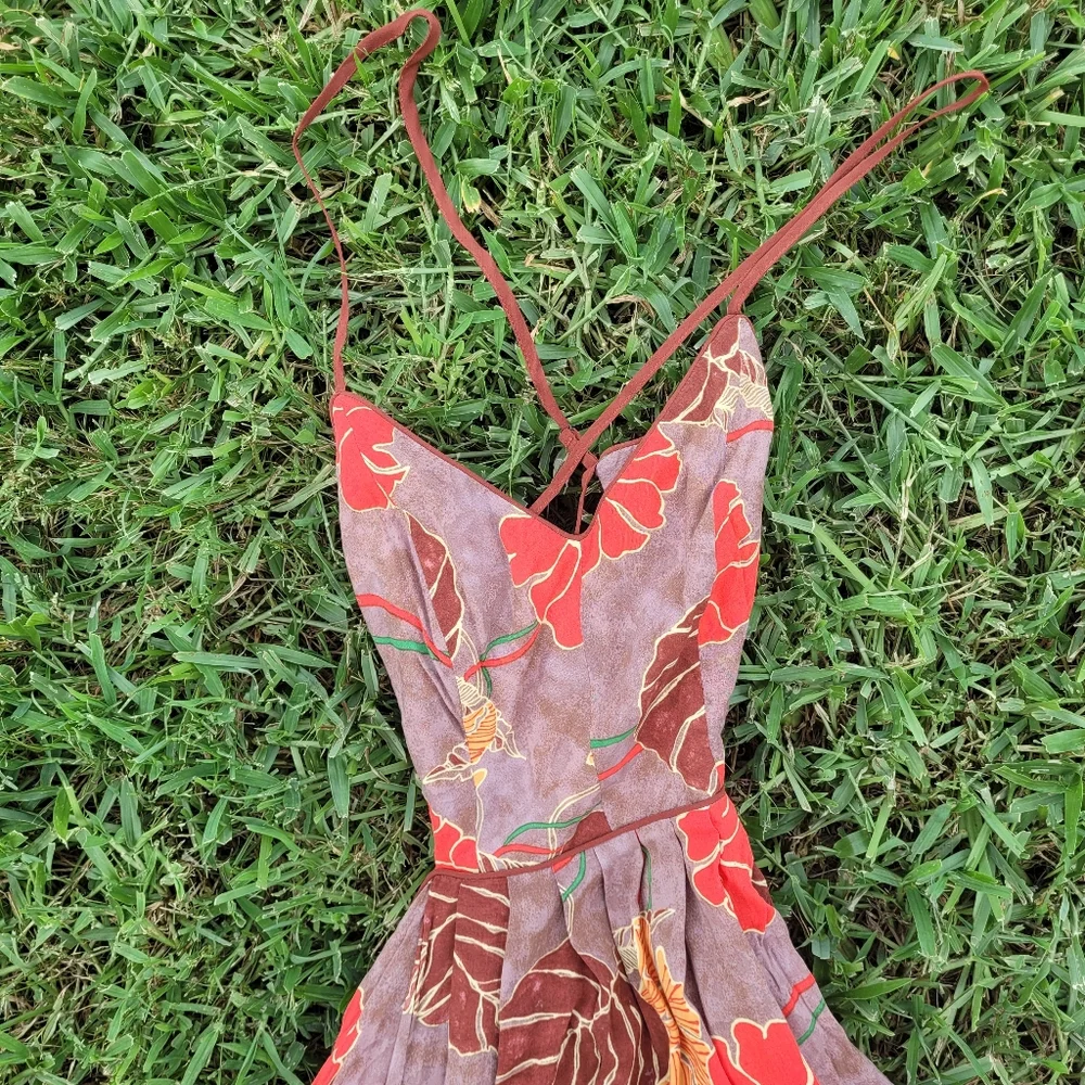 Urban Outfitters Athena Maxi Gauze Dress  P/S floral tropical vacation luau - Picture 7 of 9